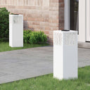 vidaXL Zonne LED Pad Licht 2 pcs Zwart Koud Gewalst Staal