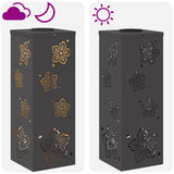 vidaXL Solar LED Pathway Light 2 pcs Black Cold Rolled Steel