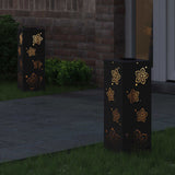 vidaXL Solar LED Pathway Light 2 pcs Black Cold Rolled Steel