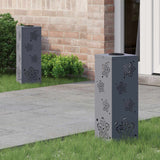 vidaXL Solar LED Pathway Light 2 pcs Black Cold Rolled Steel