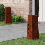 vidaXL Solar LED Pathway Light 2 pcs Black Cold Rolled Steel
