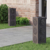vidaXL Solar LED Pathway Light 2 pcs Black Cold Rolled Steel