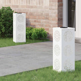 vidaXL Solar LED Pathway Light 2 pcs Black Cold Rolled Steel
