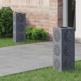 vidaXL Solar LED Pathway Light 2 pcs Black Cold Rolled Steel