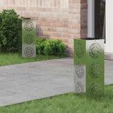 vidaXL Solar LED Pathway Light 2 pcs Black Cold Rolled Steel