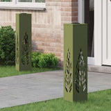 vidaXL Solar LED Pathway Light 2 pcs Black Cold Rolled Steel