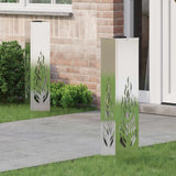 vidaXL Solar LED Pathway Light 2 pcs Black Cold Rolled Steel