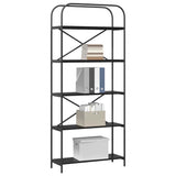 vidaXL Boekenplank Zwart Eiken 80 x 30 x 183 cm Bewerkt hout