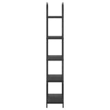 vidaXL Boekenplank Zwart Eiken 80 x 30 x 183 cm Bewerkt hout
