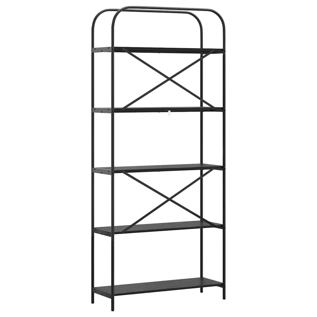 vidaXL Boekenplank Zwart Eiken 80 x 30 x 183 cm Bewerkt hout