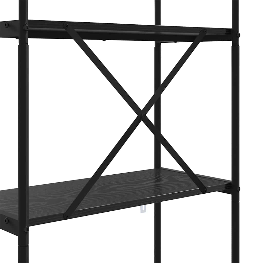 vidaXL Boekenplank Zwart Eiken 80 x 30 x 183 cm Bewerkt hout