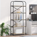 vidaXL Boekenplank Zwart Eiken 80 x 30 x 183 cm Bewerkt hout