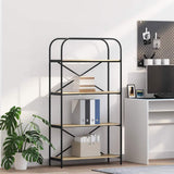 vidaXL Boekenplank Zwart Eiken 80 x 30 x 183 cm Bewerkt hout