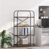 vidaXL Boekenplank Zwart Eiken 80 x 30 x 183 cm Bewerkt hout