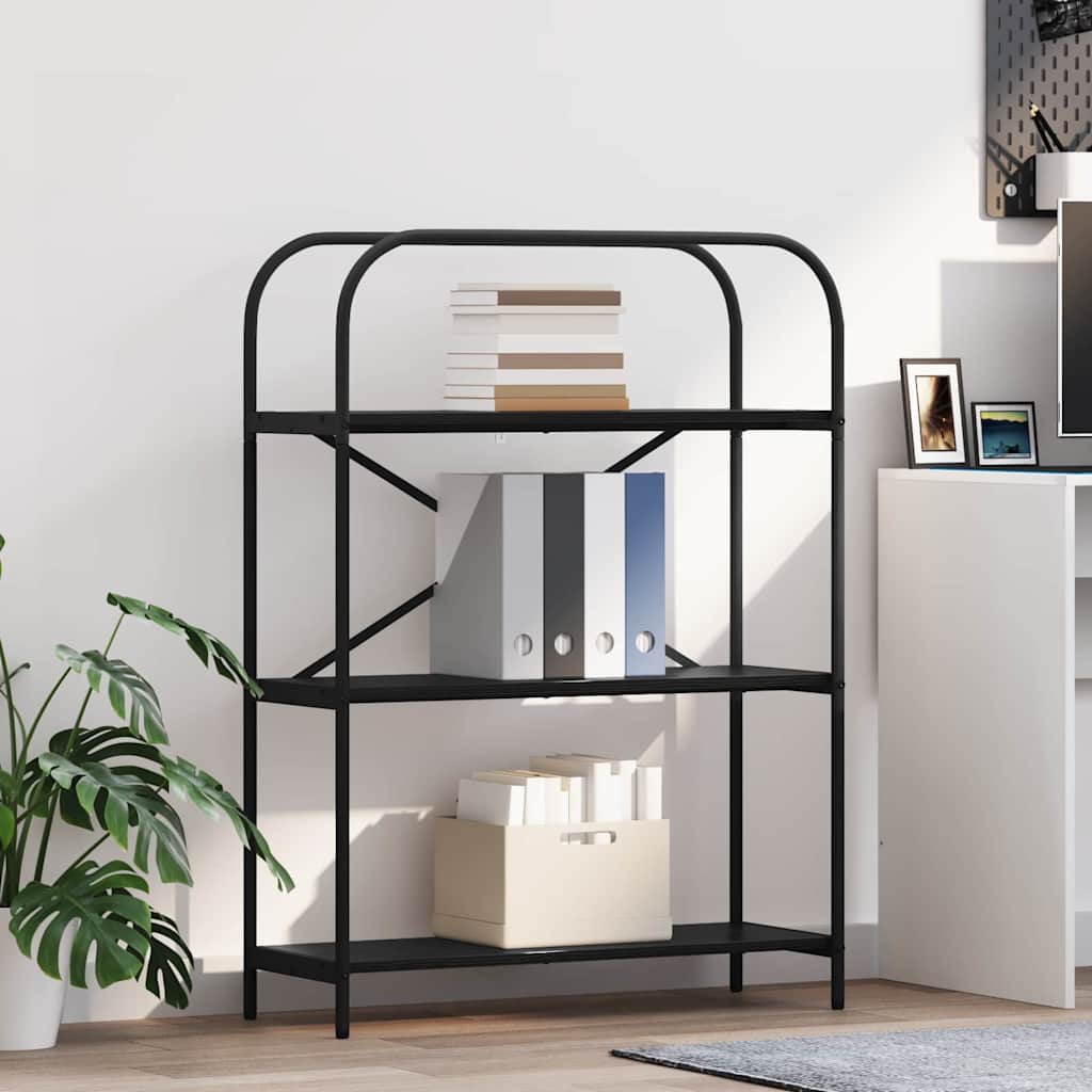 vidaXL Boekenplank Zwart Eiken 80 x 30 x 183 cm Bewerkt hout