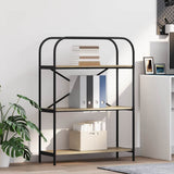vidaXL Boekenplank Zwart Eiken 80 x 30 x 183 cm Bewerkt hout