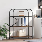 vidaXL Boekenplank Zwart Eiken 80 x 30 x 183 cm Bewerkt hout