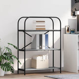 vidaXL Boekenplank Zwart Eiken 80 x 30 x 183 cm Bewerkt hout