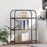 vidaXL Boekenplank Zwart Eiken 80 x 30 x 183 cm Bewerkt hout