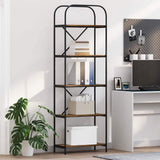 vidaXL Boekenplank Zwart Eiken 80 x 30 x 183 cm Bewerkt hout