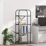 vidaXL Boekenplank Zwart Eiken 80 x 30 x 183 cm Bewerkt hout