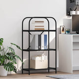 vidaXL Boekenplank Zwart Eiken 80 x 30 x 183 cm Bewerkt hout