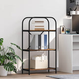 vidaXL Boekenplank Zwart Eiken 80 x 30 x 183 cm Bewerkt hout