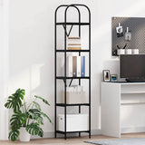 vidaXL Boekenplank Zwart Eiken 80 x 30 x 183 cm Bewerkt hout