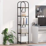 vidaXL Boekenplank Zwart Eiken 80 x 30 x 183 cm Bewerkt hout