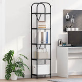 vidaXL Boekenplank Zwart Eiken 80 x 30 x 183 cm Bewerkt hout
