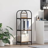 vidaXL Boekenplank Zwart Eiken 80 x 30 x 183 cm Bewerkt hout