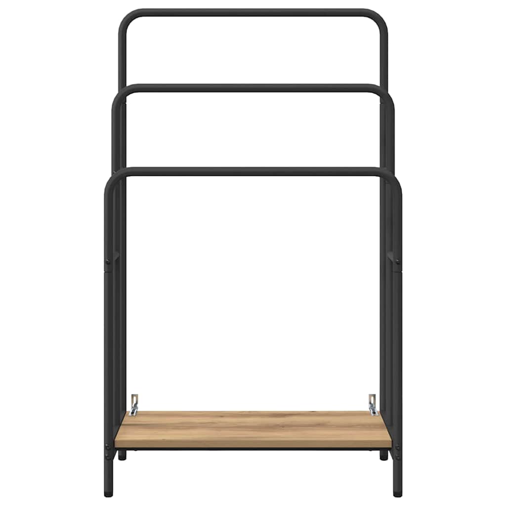 vidaXL Kledingrek met plank Oudhout 90 x 30 x 100,5 cm Bewerkt hout