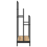 vidaXL Kledingrek met plank Oudhout 90 x 30 x 100,5 cm Bewerkt hout