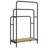 vidaXL Kledingrek met plank Oudhout 90 x 30 x 100,5 cm Bewerkt hout