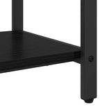 vidaXL Coat Rack with Shelf Black Oak 75 x 34 x 184 cm Engineered Wood