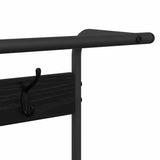 vidaXL Coat Rack with Shelf Black Oak 75 x 34 x 184 cm Engineered Wood