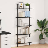 vidaXL Boekenplank Zwart Eiken 60 x 24 x 168 cm Bewerkt hout