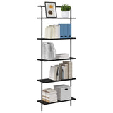 vidaXL Boekenplank Zwart Eiken 60 x 24 x 168 cm Bewerkt hout