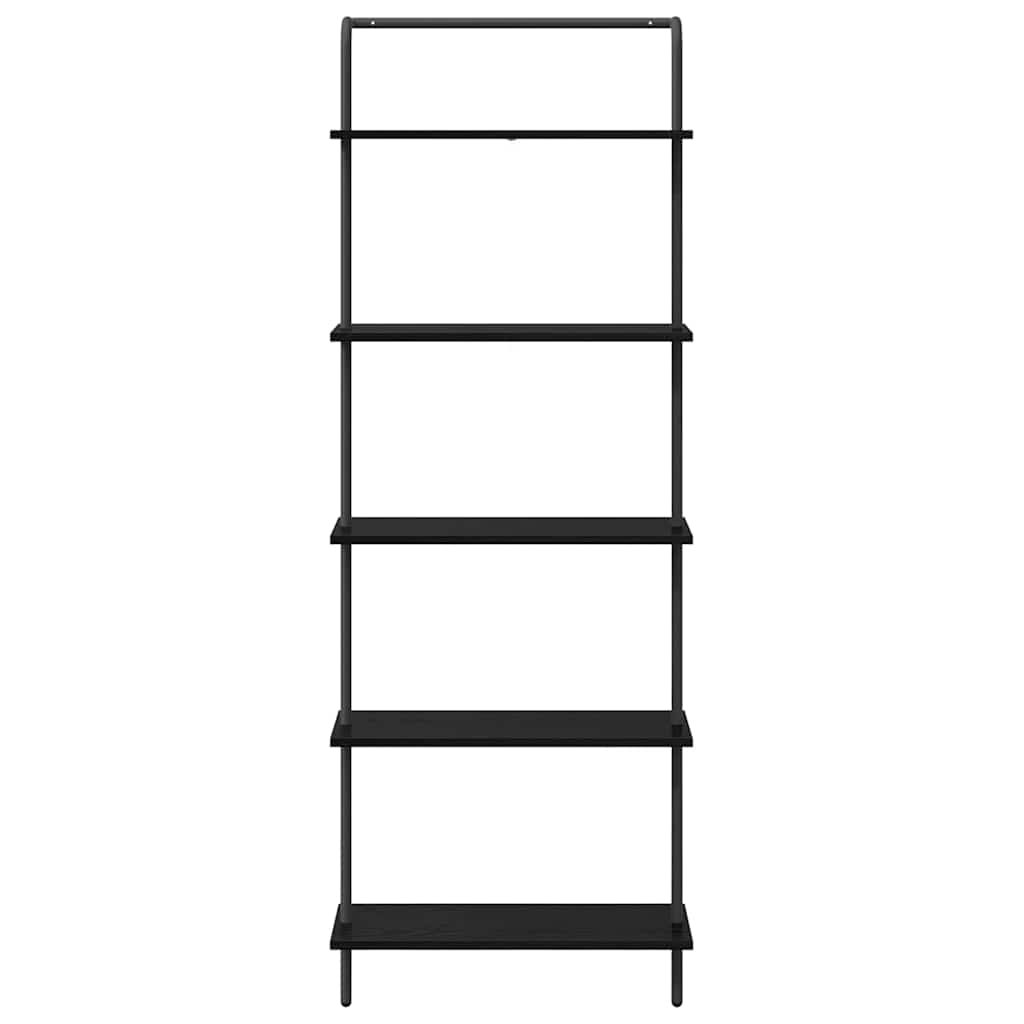 vidaXL Boekenplank Zwart Eiken 60 x 24 x 168 cm Bewerkt hout