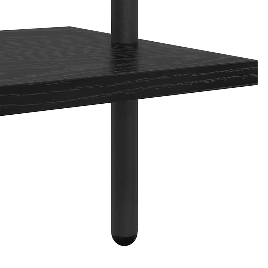 vidaXL Boekenplank Zwart Eiken 60 x 24 x 168 cm Bewerkt hout
