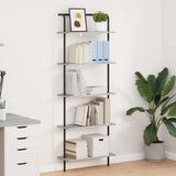 vidaXL Boekenplank Zwart Eiken 60 x 24 x 168 cm Bewerkt hout
