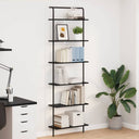 vidaXL Boekenplank Zwart Eiken 60 x 24 x 168 cm Bewerkt hout