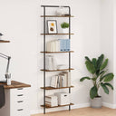 vidaXL Boekenplank Zwart Eiken 60 x 24 x 168 cm Bewerkt hout