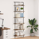 vidaXL Boekenplank Zwart Eiken 60 x 24 x 168 cm Bewerkt hout