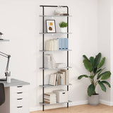 vidaXL Boekenplank Zwart Eiken 60 x 24 x 168 cm Bewerkt hout