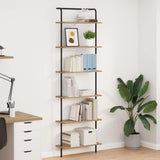 vidaXL Boekenplank Zwart Eiken 60 x 24 x 168 cm Bewerkt hout