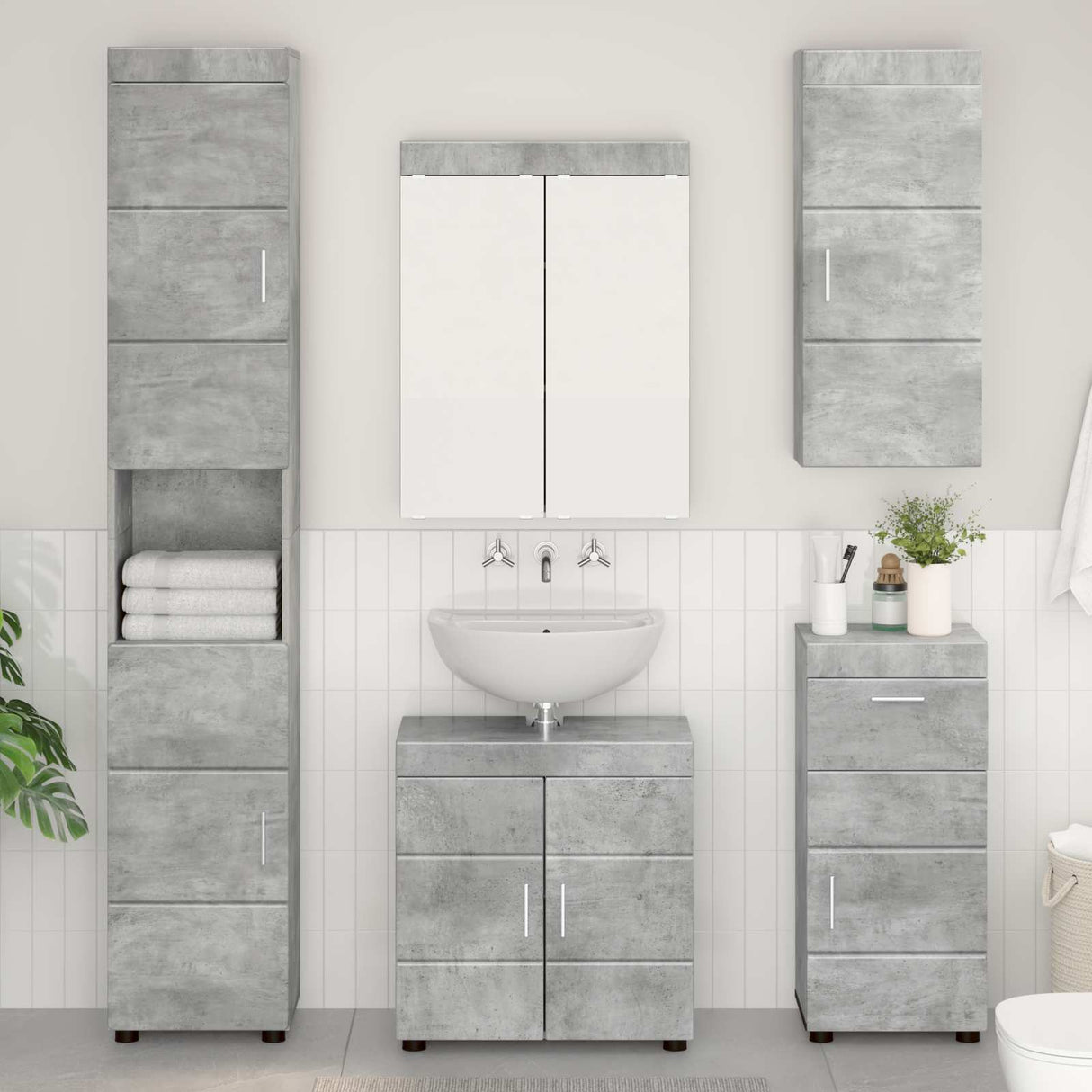 vidaXL Badkamermeubel Set TULUM 2 pcs Wit 60 x 34 x 63 cm Bewerkt hout