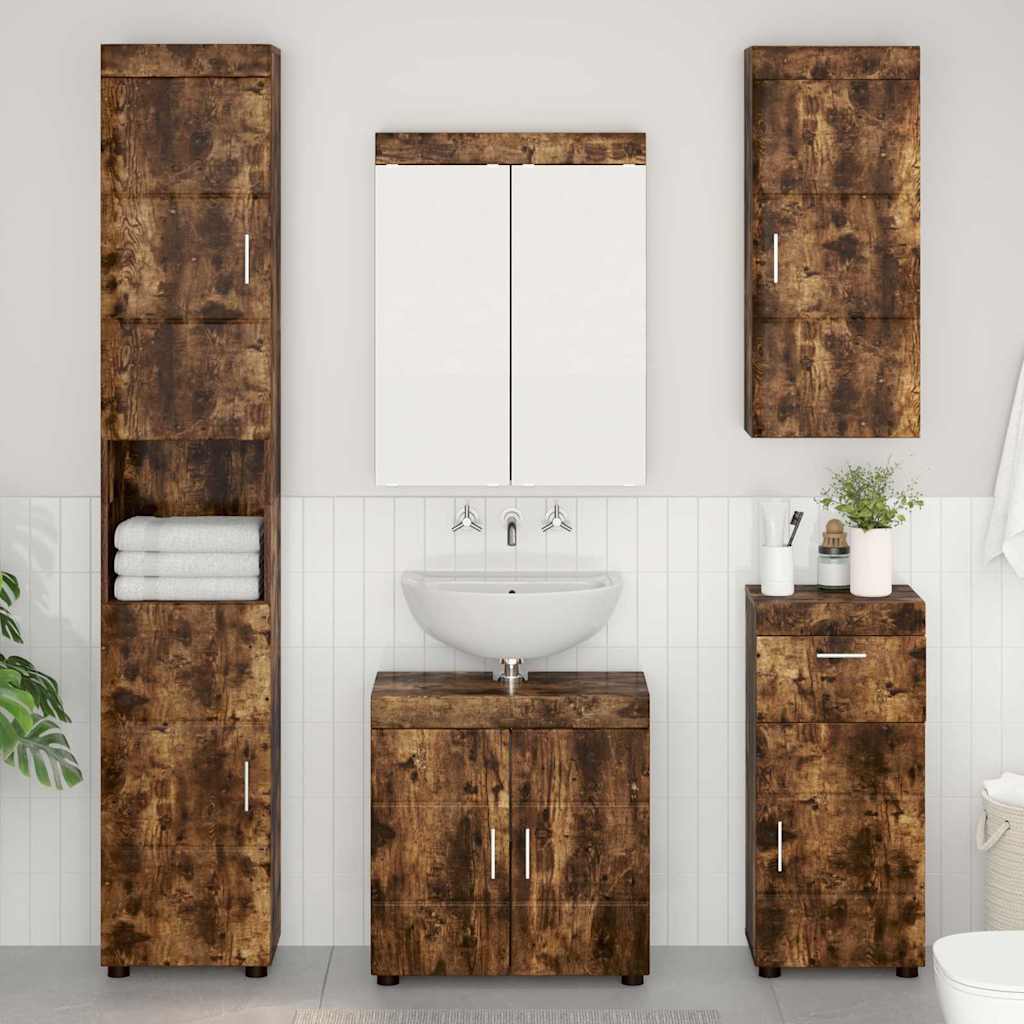 vidaXL Badkamermeubel Set TULUM 2 pcs Wit 60 x 34 x 63 cm Bewerkt hout