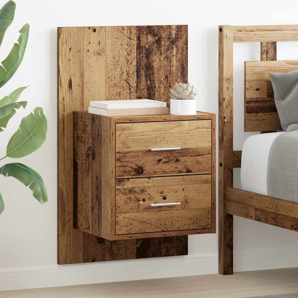 vidaXL Wall-Mounted Nightstand White