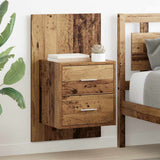 vidaXL Wall-Mounted Nightstand White